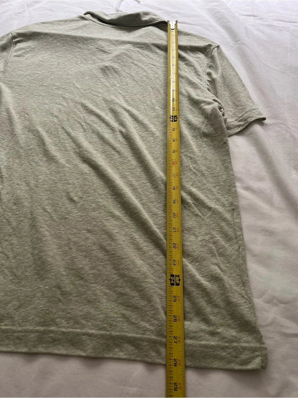 Banana Republic Linen Blend Sweet Grass Light Green Polo Short Sleeve Medium